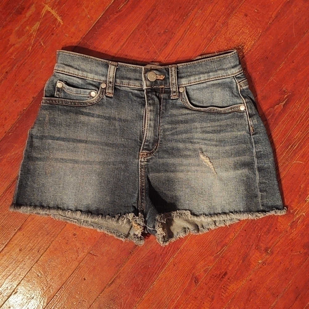 Pink Victoria's Secret Distressed Raw Hem Denim Shorts Sz 2